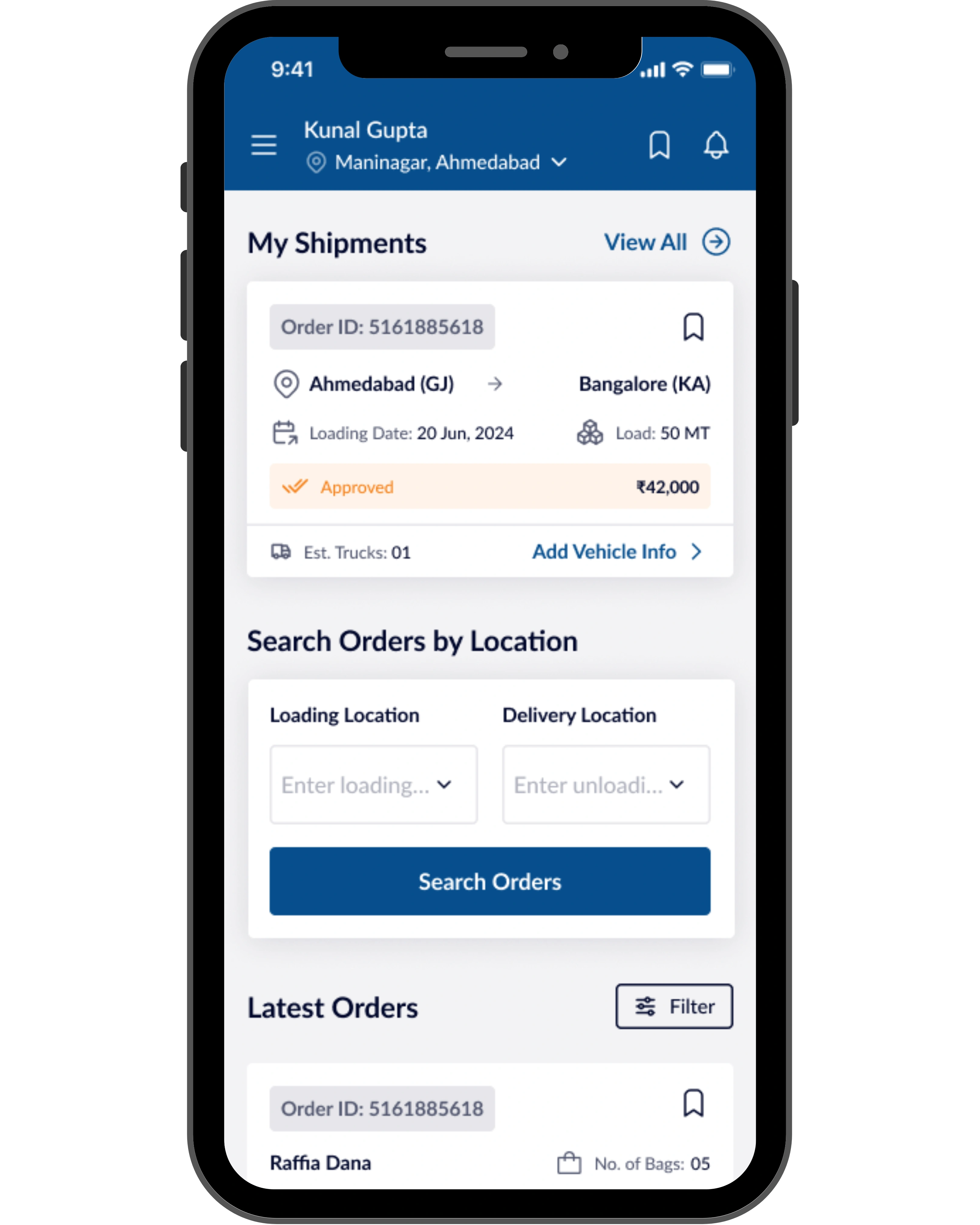 BSB Logistic App Screen 6